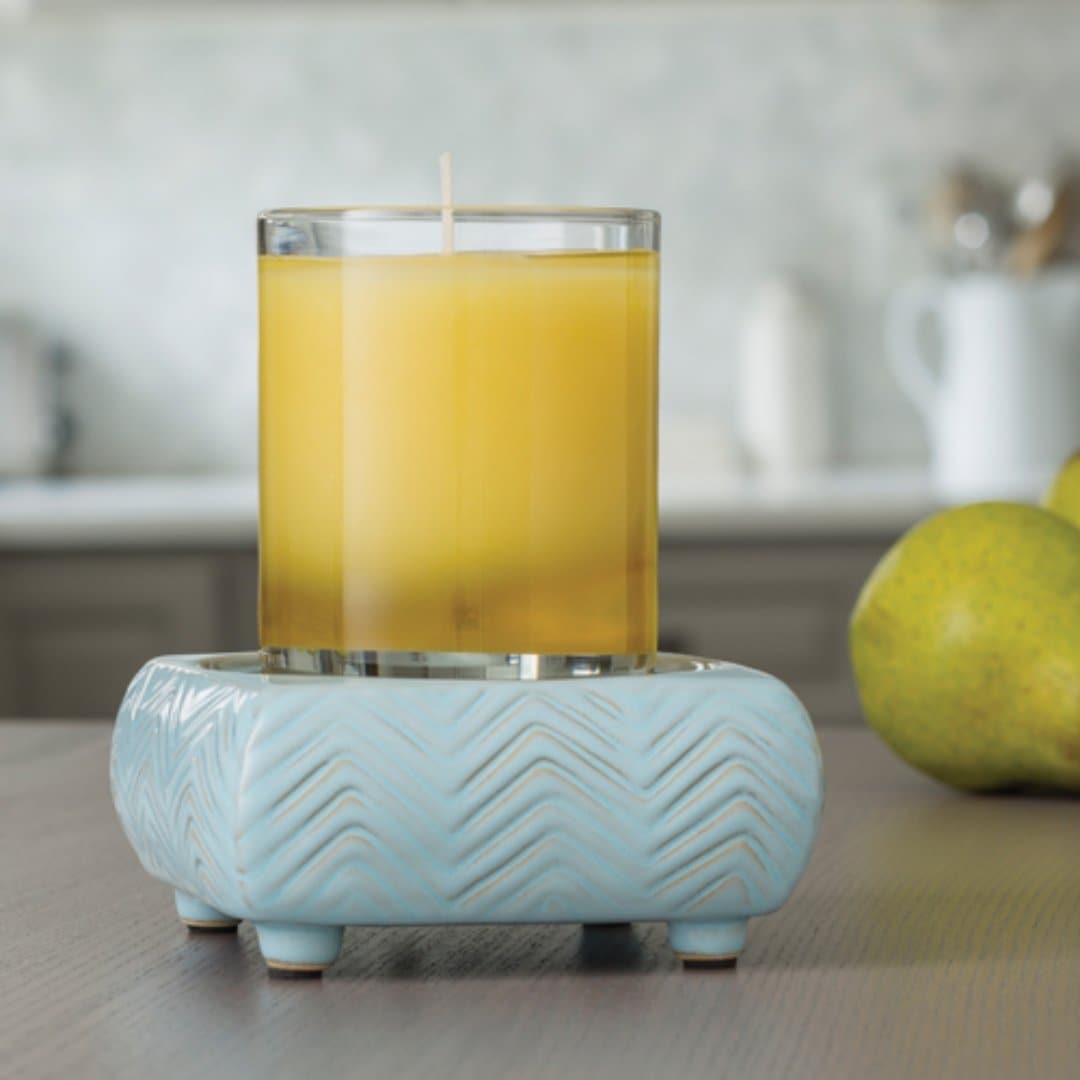 Chevron 2-in-1 Classic Fragrance Warmer in Blue - HER Home Design Boutique